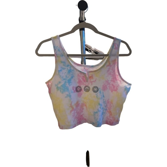 NO boundaries tie dye crop with smiley faces size XXL​ - Picture 1 of 3